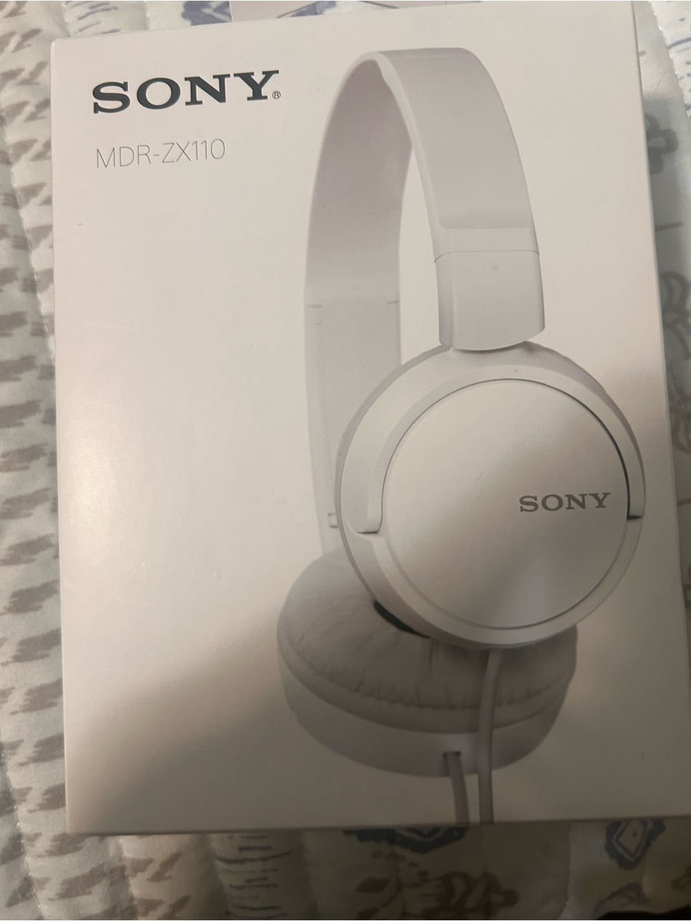 Sony White On-Ear Headphones — Compact Wired Design